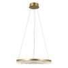 Lampa wisząca złoty pierścień 50cm z dekorem LED Barlo Italux PND-34526-M-GD