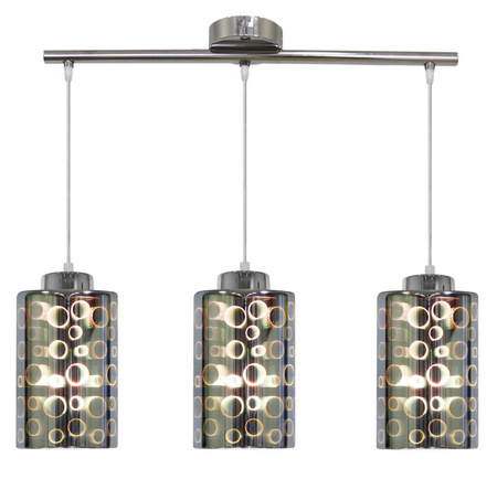 NOCTURNO LAMPA WISZĄCA 3X40W E27 CHROM Candellux 33-57709