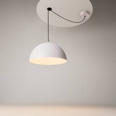 Biała metalowa lampa wisząca o średnicy 35cm 1xE27 Basic colors MOD168PL-01W Maytoni