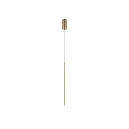 Cienka lampa wisząca rurka o średnicy 1,7cm w kolorze mosiężnym LED Halo MOD246PL-L12BSK Maytoni
