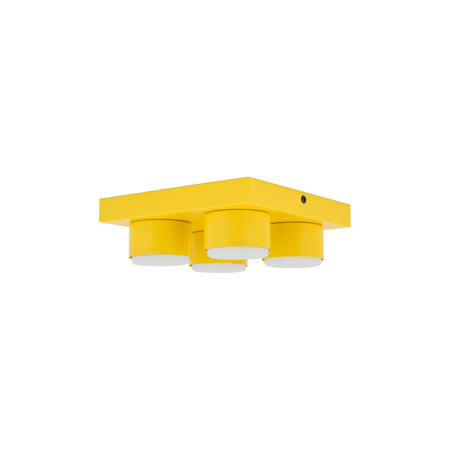 Zółta lampa sufitowa na 4 żarówki BRIX YELLOW 4XGX53 Tk Lighting 11290