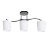 ESNYR LAMPA SUFITOWA CHROMOWY+CZARNY 3X40 E27 KLOSZ BIAŁY Candellux 33-22660