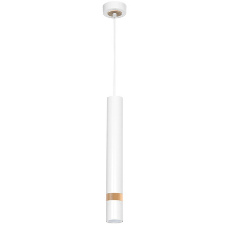 Lampa wisząca Joker Biały / Drewno 1xGU10 Milagro MLP6301