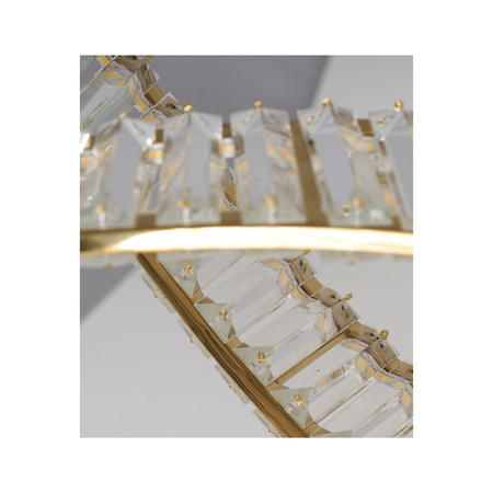 Lampa wisząca fala ze szklanymi kryształkami SPARK WAVES PENDANT 120 CCT DIMM GO + REMOTE CONTROL AZZARDO AZ6563 sterowana pilotem