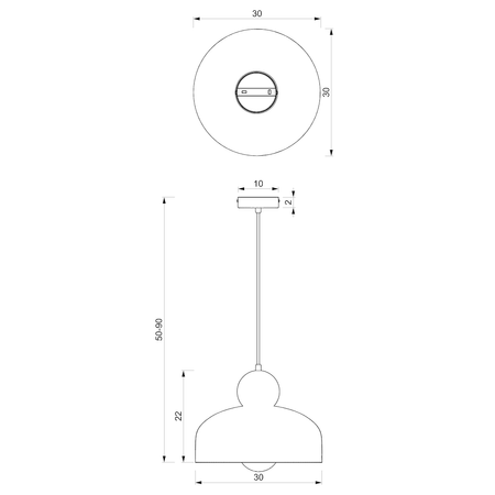 Lampa Wisząca HARALD GOLD/BLACK 1xE27 MLP7244