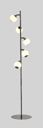 Lampa podłogowa piątka LED Luberon czarny chrom Aviano Lighting 3051-505