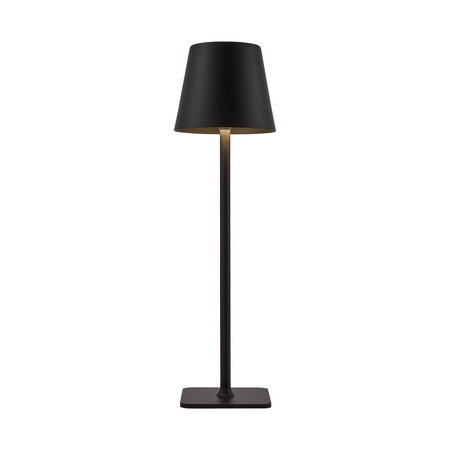 Czarna lampka stołowa LED akumulatorowa USB Atlis Italux TB-2821-BK