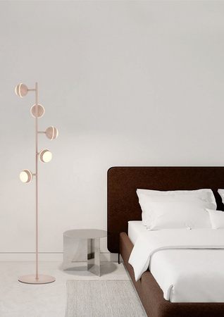 Lampa podłogowa piątka Biarritz LED kaszmirowa Aviano Lighting 3047-513