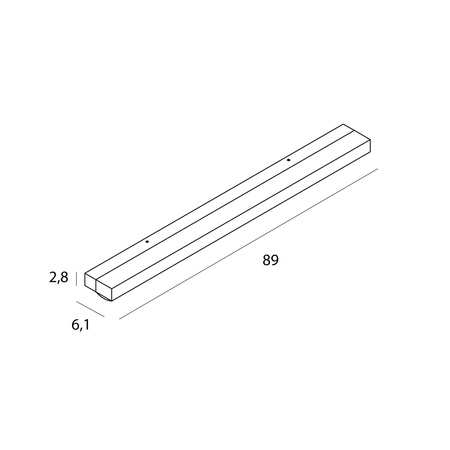 Podłużny kinkiet 89cm w kolorze chrom światło w dół do łazienki IP44 Maxlight W0405D Trio