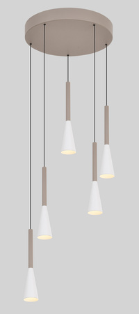 Lampa wisząca piątka okrągła Trompto kaszmirowa Aviano Lighting 5050-524