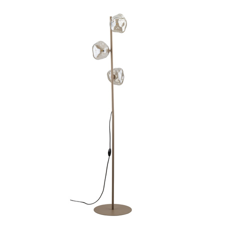 Lampa podłogowa z trzema koniakowymi szklanymi kloszami 3xG9 LAVA SABIA Tk Lighting 16153