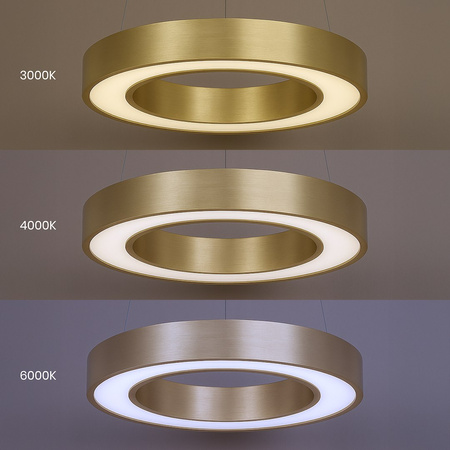 Lampa wisząca złoty okręg Union Gold 40W LED 3000-4000-6000K Milagro ML1867