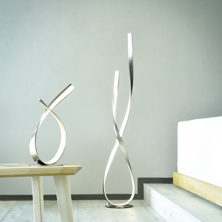 Lampa podłogowa LED STALOWY LINDA Paul Neuhaus 720-55 ze ściemniaczem  