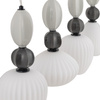 Czteropunktowa lampa wisząca na listwie z ceramicznymi dekoracjami i ryflowanymi kloszami 4xE27 CORALS Nowodvorski 11976