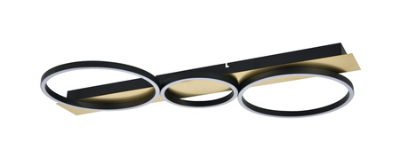 Lampa sufitowa PRIMO LED Zuma Line CL231204-3BK+GD trzy pierścienie