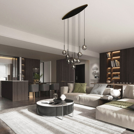 Lampa wisząca ESTERA 9 BLACK TK Lighting 6148