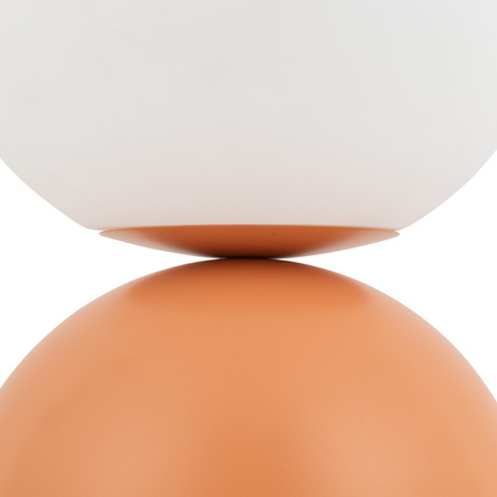 Duża lampka stołowa 52cm szklana kula na metalowej podstawie MIKI SALMON BIG 1xE27 Tk Lighting 11432