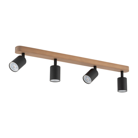 Lampa sufitowa, oprawa TOP WOOD 4 black TK Lighting 3293