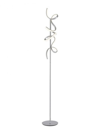 Lampa podłogowa CURLS LED srebrna Leuchten Direkt 19031-21 ze ściemniaczem