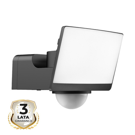 Naświetlacz LED Davos 30W 2000lm 4000K Czarny Premium PIR Eko-Light ML2111