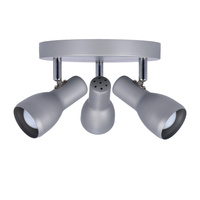 PICARDO LAMPA SUFITOWA PLAFON 3X40W E14 SZARO SREBRNY Candellux 98-44242