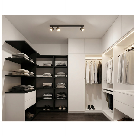 Potrójna czarna listwa sufitowa EXO 3 LINE 70 BK AZZARDO AZ6650