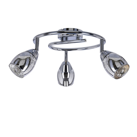 MILTON LAMPA SUFITOWA SPIRALA 3X10W E14 LED CHROM Candellux 93-61300