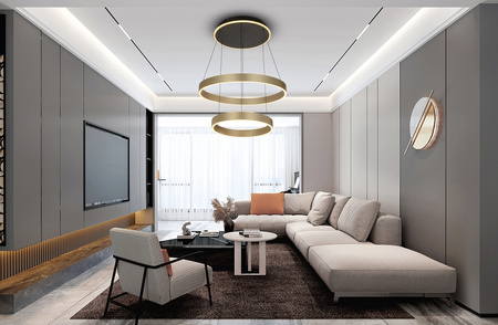 Lampa wisząca podwójna Marling złota Aviano Lighting 6072-304