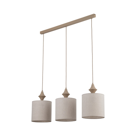 Lampa wisząca listwa trzy abażury z lnu AMURA SABIA 3xE27 Tk Lighting 11439