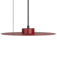 Lampa wisząca metalowy cienki talerz w kolorze burgund z możliwością zawieszenia pod skosem PIATTO 1xGX53 fi 35cm Milagro MLP2911