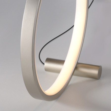 Lampka stołowa okrąg srebrna MINI RITUS LED 3000K Just Light 15395-21