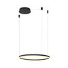 Duży czarny okręg ściemnialny 80cm HALO PENDANT 80 CCT DIMM BK + REMOTE CONTROL AZZARDO AZ6472