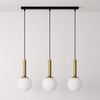 Czarna lampa wisząca z kulistymi kloszami TOKI Kaja Lighting K-5861 