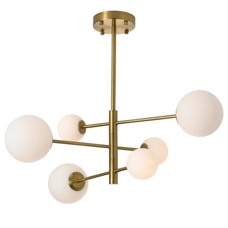 Lampa wisząca złota sześć białych kul Bolti 6xG9 PLC0103-GD Yaskr
