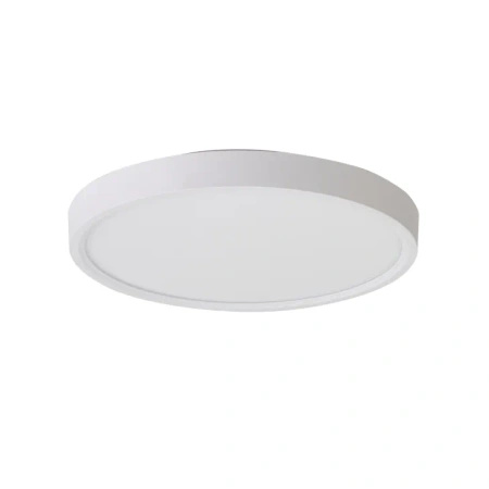 Biały okrągły plafon sufitowy o średnicy 30cm z dodatkowym podświetleniem sufitu ARNOR 30 ROUND CCT (18W+15W) WH AZZARDO AZ6538