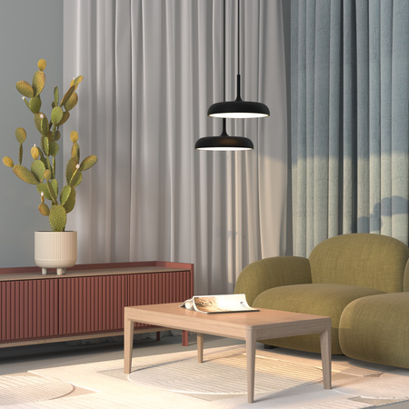 Lampa wisząca czarna LED 3000K z długim przewodem Gerhard MOD189PL-L18B3K1 Maytoni