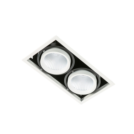 Oprawa podtynkowa sufitowa Vertico Double 4000K podwójna regulowana LED Italux GL7108-2/2X18W 4000K WH+BL