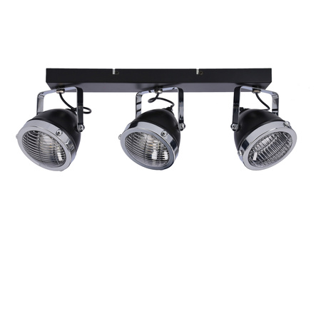 Crazy lampa sufitowa listwa czarny 3x15w gu10 klosz bezbarwny Candellux 93-13316