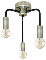 Saga lampa sufitowa patyna+matowy czarny 3x40w e14 Candellux 33-01320
