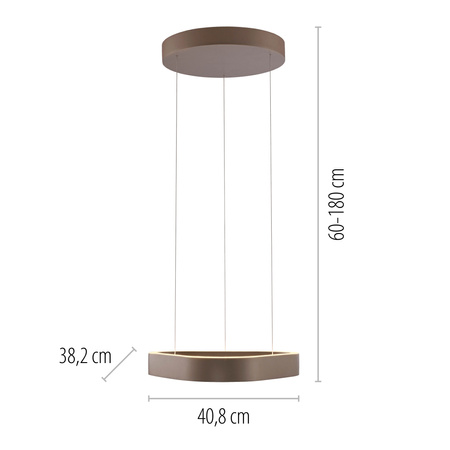 Lampa wisząca brązowa LED Q-STRETTO Paul Neuhaus 2689-97