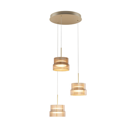 Lampa wisząca potrójna szklana glamour SCALA LED 3000K Maytoni MOD496PL-L33BZK