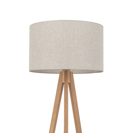 Lampa podłogowa na drewnianym trójnogu z abażurem VIGA SHADE SOSNA 1xE27 Tk Lighting 16232