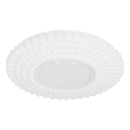 URAN lampa sufitowa plafon 38cm 24W LED 4000K klosz biały+chromowy Candellux 13-34250