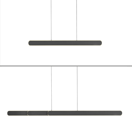 Rozsuwana lampa wisząca ADRIANA ROUND w kolorze czarnym Paul Neuhaus 2577-18