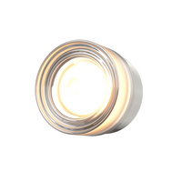 Mała okrągła lampa ścienna (kinkiet) w kolorze platynowym OLO Maytoni LED MOD493WL-L6PTK2