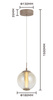 Lampa wisząca jedynka Orleans kaszmirowa Aviano Lighting 6041-113