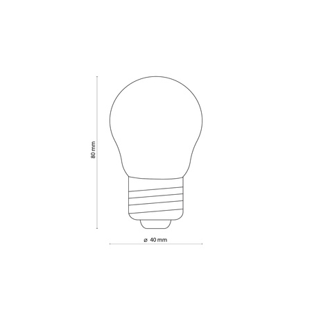 ŻARÓWKA E27 AMBER G 45 4,5 W TK Lighting 3572