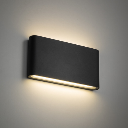 Płaski kinkiet na elewacje LED 3000K ARWENA M GRAY IP54 Tk Lighting 18083