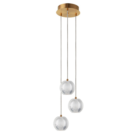 Lampa wisząca Brillant 3 złota LED CCT Light Prestige LP-3303/3P GD
