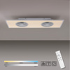 Duża lampa sufitowa LED z wentylatorem sterowana pilotem 120cm x 40cm FLAT-AIR Just Light 14643-16